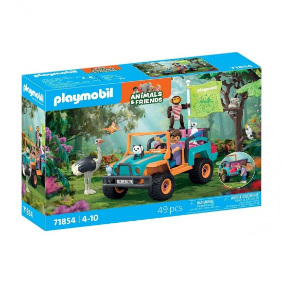 Playmobil Animals & Friends Όχημα 4Χ4 Και Άγρια Ζώα 71854