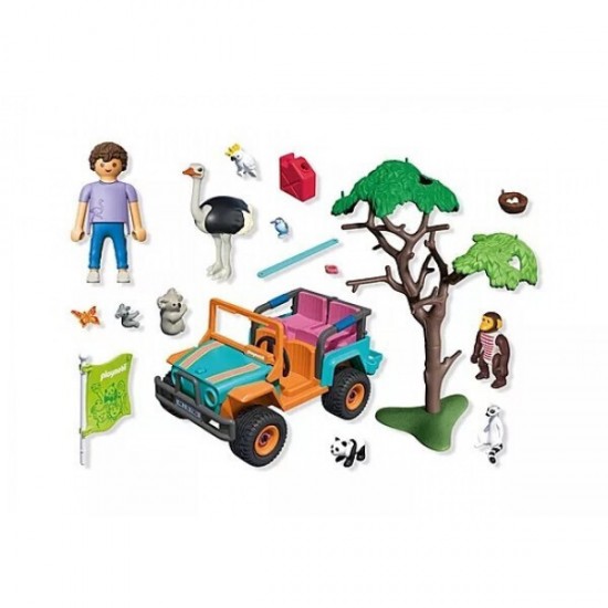 Playmobil Animals & Friends Όχημα 4Χ4 Και Άγρια Ζώα 71854