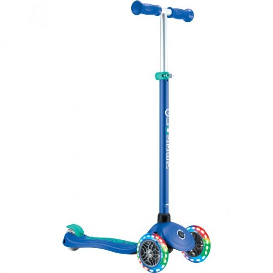 Globber Scooter Δίτροχο Primo Plus Lights Navy Blue 442-600-4