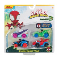Jazwares Spidey - Μεταλλικά οχήματα 7,5εκ με φιγούρα (4τεμ.)
