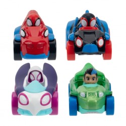 Jazwares Spidey - Μεταλλικά οχήματα 7,5εκ με φιγούρα (4τεμ.)