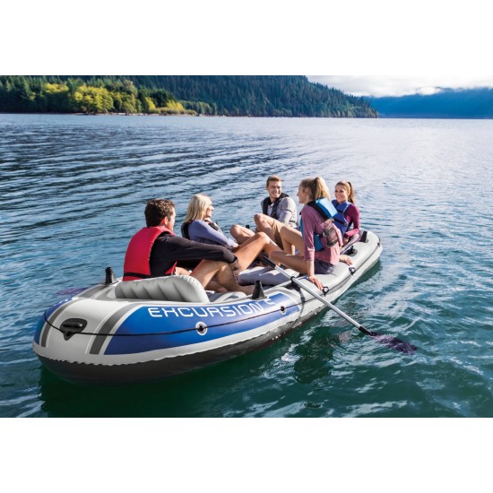 Intex Excursion 5 Φουσκωτή Βάρκα 5 Ατόμων με Κουπιά & Τρόμπα 366x168εκ