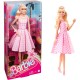 Mattel Barbie Movie Margot Robbie Pink Gingham Dress HPJ96