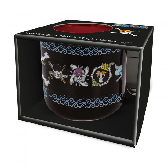 Stor: One Piece Skulls Anime - Young Adult Breakfast Mug In Gift Box (415ml) (537)