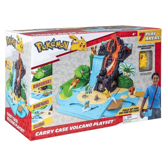 Jazwares Pokemon Πίστα Μάχης Ηφαίστειο Θήκη Μεταφοράς  JW002366