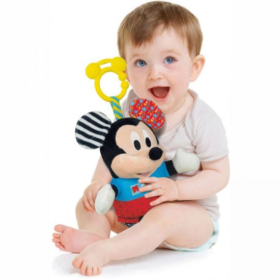 Baby Clementoni Disney MIckey Λούτρινο- Κουδουνίστρα 1000-17165