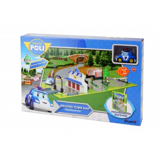 Robocar Poli Brooms Town Map - Αρχηγείο 