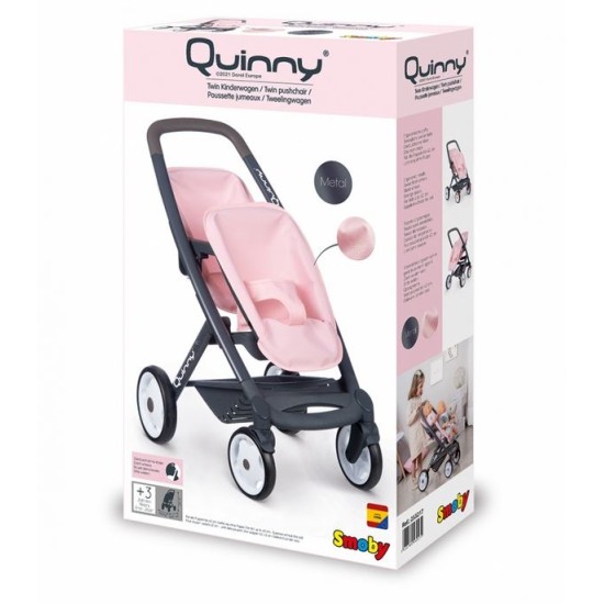 Smoby Καρότσι Κούκλας Mc and Q Twin Pushchair 253217