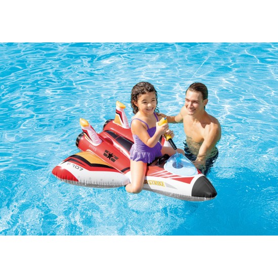 Intex Water Gun Plane Ride-On 117x117cm Red 57536NP