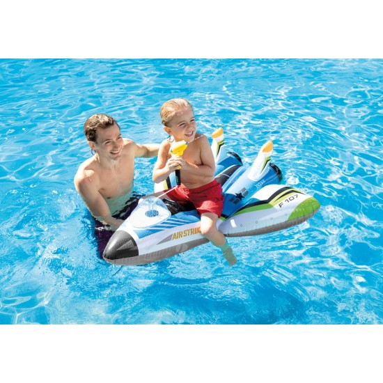 Intex Water Gun Plane Ride-On 117x117cm Blue 57536NP