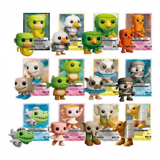 Giochi Preziosi Italian Brainrot: Skifidol Series A - Psychedelic Universe Figure Keychain plus Card DIP78014