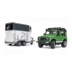 Bruder Land Rover Defender με Τρέιλερ Αλόγου & Άλογο 1:16 BR002592