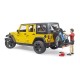 Bruder Jeep Wrangler Rubicon με Ποδήλατο και Αναβάτη 1:16