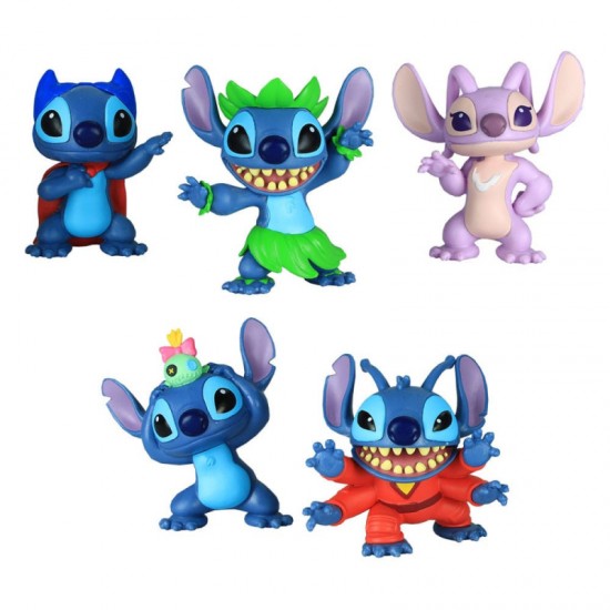 Lilo & Stitch - Mini Figures - 5-Pack Stitch Collectible Figure Set