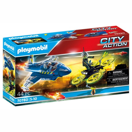 Playmobil Καταδίωξη drone από αστυνομικό τζετ 70780