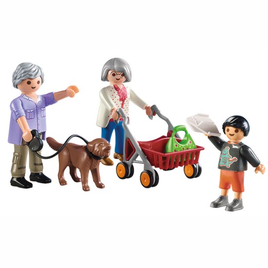 Playmobil Παππούς και γιαγιά με εγγονάκι 70990