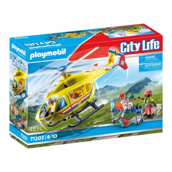 Playmobil City Life Ελικόπτερο Πρώτων Βοηθειών 71203