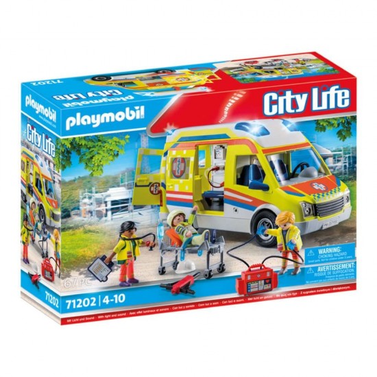 Playmobil City Life Ασθενοφόρο με Διασώστες 71202