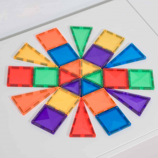 Connetix Μαγνητικά τουβλάκια κατασκευών 24 piece Rainbow Mini Pack EU