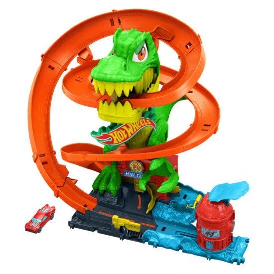 Mattel Hot Wheels City T-Rex Πυροσβεστικός Σταθμός JBM73 Mattel Hot Wheels City T-Rex Πυροσβεστικός Σταθμός JBM73