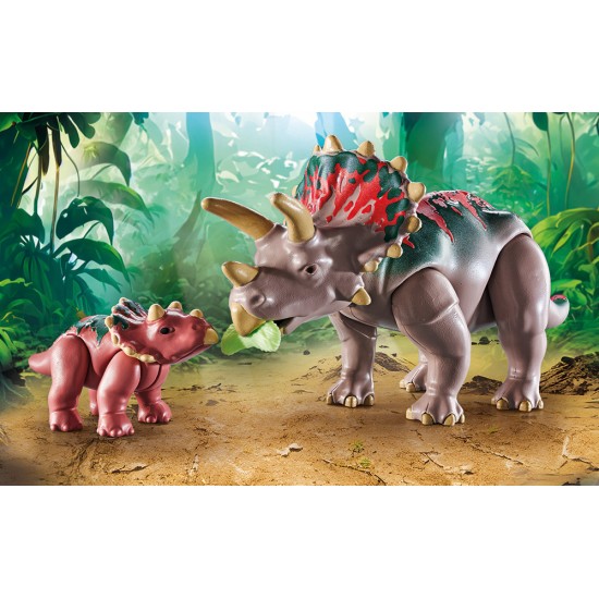 Playmobil Dinos Τρικεράτοπες Και Εξερευνητής 71821