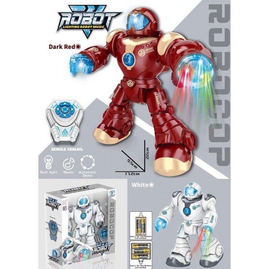 Τηλεκατευθυνόμενο R/C Ρομπότ Robocop με Κίνηση , Φώτα και Ήχους - 2 Χρώματα (8820)