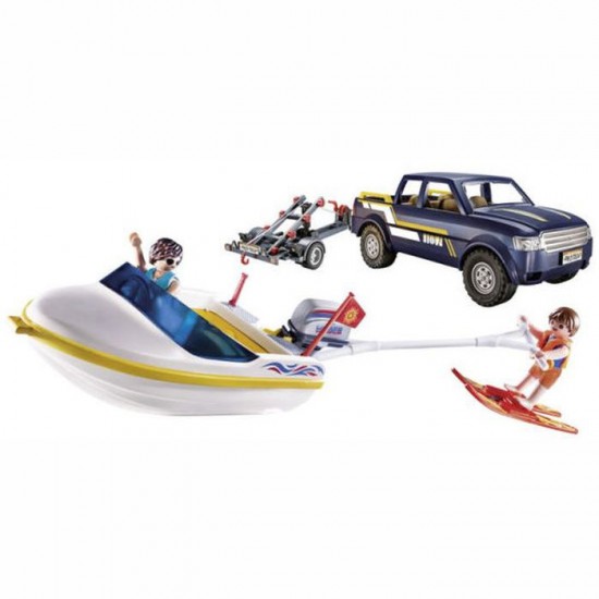 Playmobil Φορτηγάκι με τρέιλερ και ταχύπλοο 70534