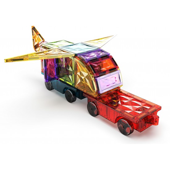 Geomag Magnetic Tiles Gems Vehicles 24pcs.
