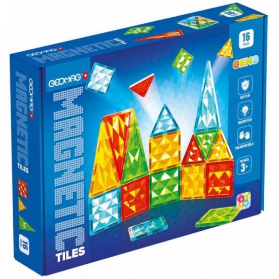 Geomag Σετ Magnetic Tiles Gems 16pcs