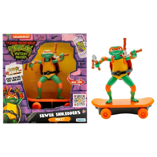 Giochi Preziosi TMNT Movie Skate με Φιγούρα Mikey