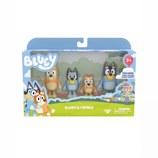 Giochi Preziosi Bluey Φιγούρα 4 Pack Bluey & Family - Η Οικογένεια της Bluey