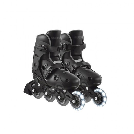 Globber Rollers Inline Skates Lights No 34-37 Black 785-120