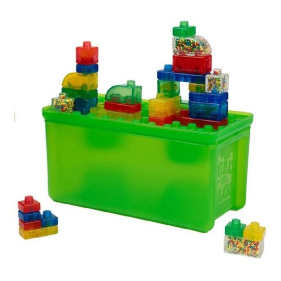Jelly Blox Stash N Stack Κουτί Αποθήκευσης 2 σε 1 με 30 Squishy Τουβλάκια 30τεμ. GL931693