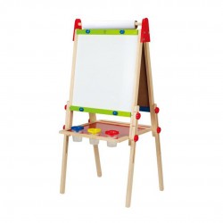 Hape All-in-1 Easel (E1010) -Πίνακας Καλλιτεχνίας Ρυθμιζόμενος Σε Ύψος Με Δύο Επιφάνεις & Αξεσουάρ .