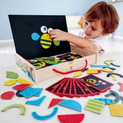 Hape Μαγνητικός Πίνακας - Βαλιτσάκι Art Box Early Explorer 105τμχ E1631