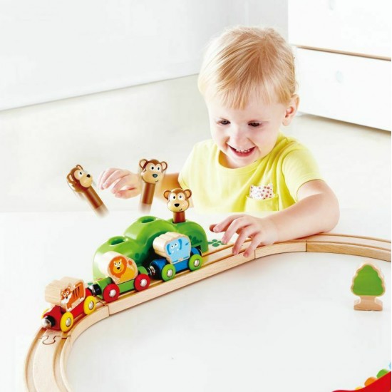 Hape Music and Monkeys Railway - Μουσικός Σιδηρόδρομος Με Μαϊμουδάκια E3825 Hape Music and Monkeys Railway - Μουσικός Σιδηρόδρομος Με Μαϊμουδάκια E3825
