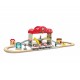 Hape Railway Ξύλινος Σιδηρόδρομος Train Station Set E3877K