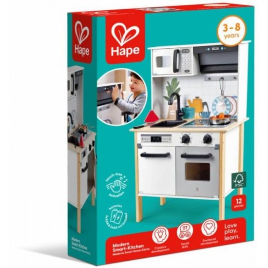 Hape Playfully Delicious Ξύλινη Κουζίνα Modern Smart-Kitchen E3216A