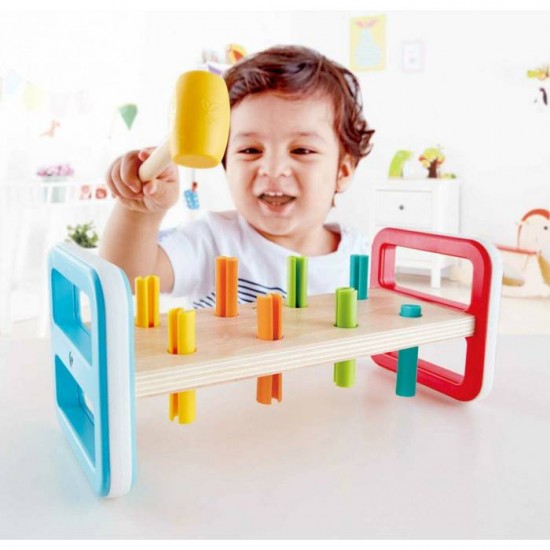 Hape Early Explorer First Pounder (E0506B) - O Πρώτος Μου Διασκεδαστικός Κοπανιστής Με Σφήνες Και Σφυρί