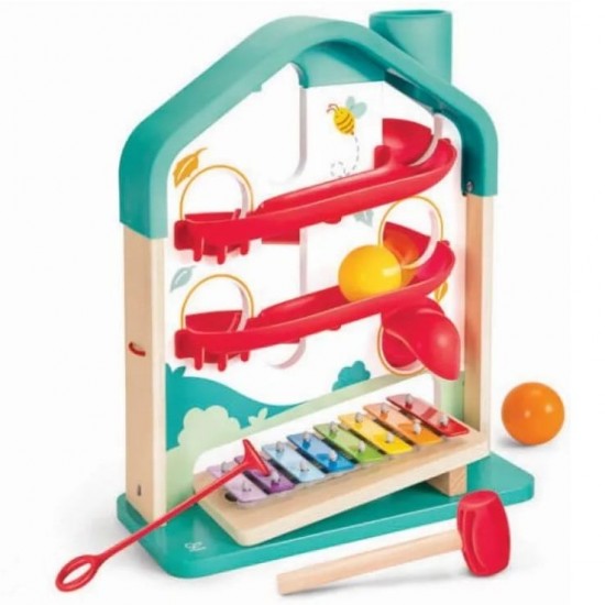 Hape Early Melodies Ξύλινο Ξυλόφωνο Ball Run E0512A