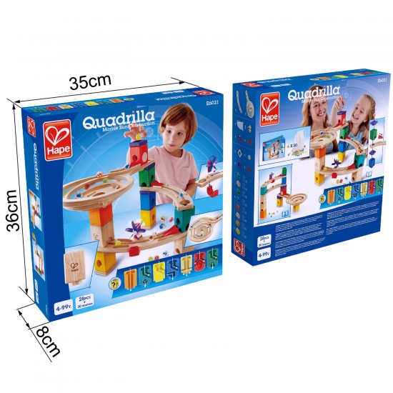 Hape Quadrilla Marble Run Ξύλινο Race To The Finish-58Τμχ E6021