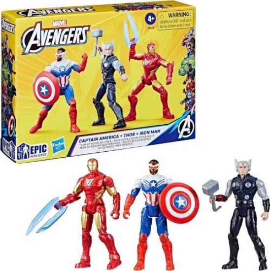 Hasbro Marvel Avengers Epic Hero Series 3 Φιγούρες Δράσης 10εκ. Captain America, Thor & Iron Man G0438