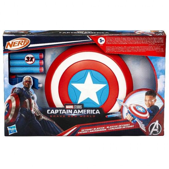 Hasbro Nerf Εκτοξευτής Marvel Captain America Brave New World Skyshot F9302