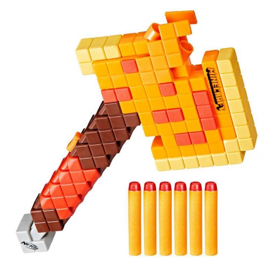 Hasbro Nerf Minecraft Firebrand Dart Blasting Axe F8953 Hasbro Nerf Minecraft Firebrand Dart Blasting Axe F8953