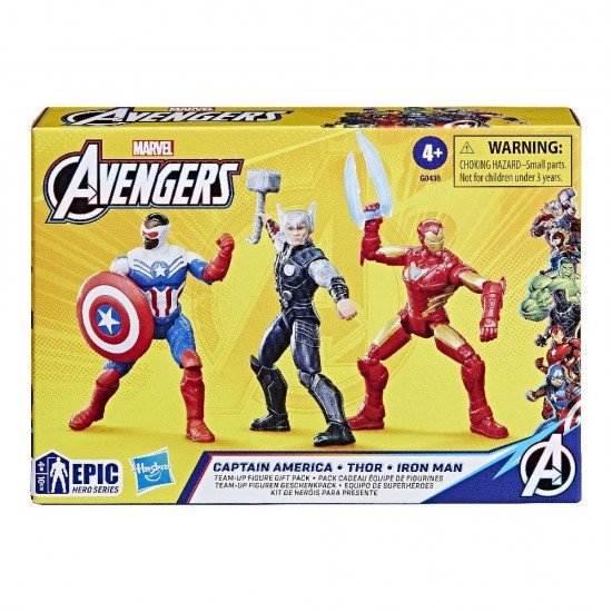 Hasbro Marvel Avengers Epic Hero Series 3 Φιγούρες Δράσης 10εκ. Captain America, Thor & Iron Man G0438