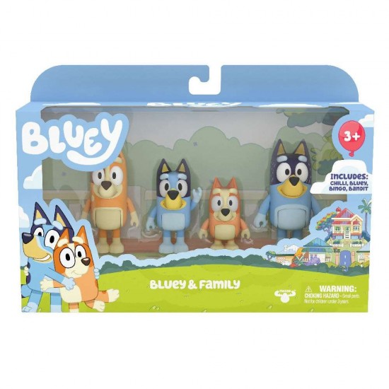 Giochi Preziosi Bluey Σετ με 4 Φιγούρες Οικογένεια BLY01100