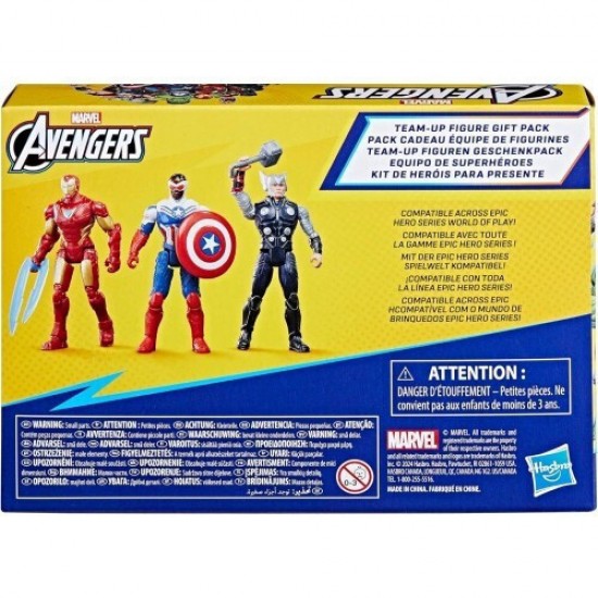 Hasbro Marvel Avengers Epic Hero Series 3 Φιγούρες Δράσης 10εκ. Captain America, Thor & Iron Man G0438