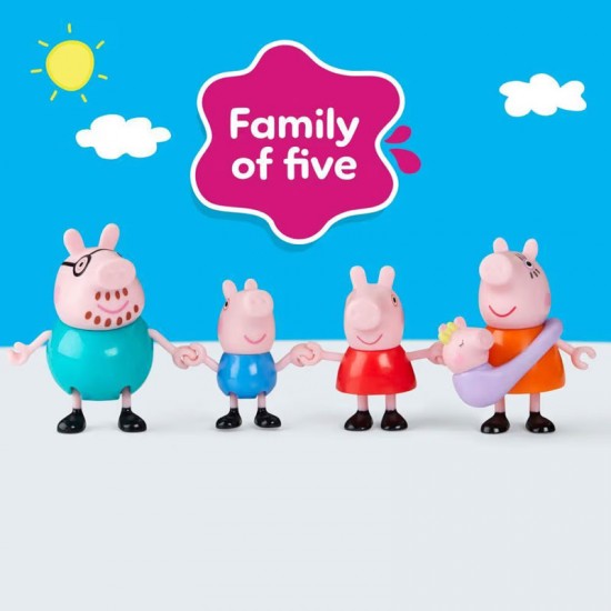 Hasbro Peppa Pig Peppa's Family Of 5 Pack Φιγούρες G0506