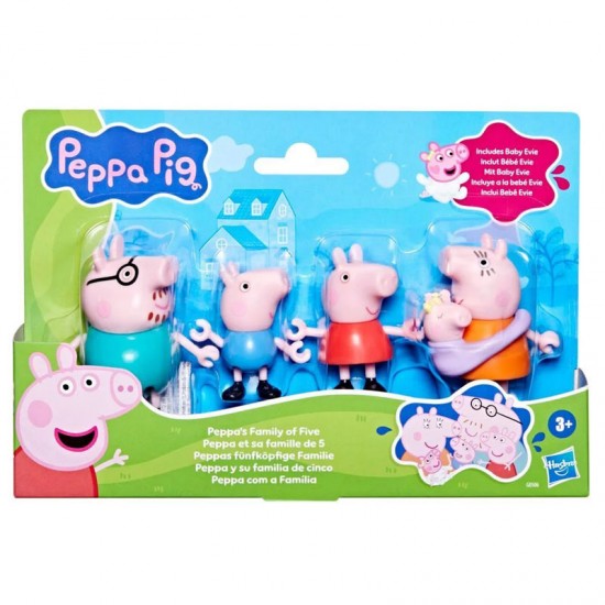 Hasbro Peppa Pig Peppa's Family Of 5 Pack Φιγούρες G0506