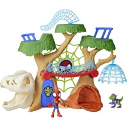Hasbro Marvel Spidey and His Amazing Friends Spidey Hero Dino Webs Treehouse Playset F9477 Hasbro Marvel Spidey and His Amazing Friends Spidey Hero Dino Webs Treehouse Playset F9477
